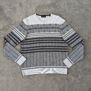 Anthony of London Fair Isle Wool Sweater Men's Large V neck Academia